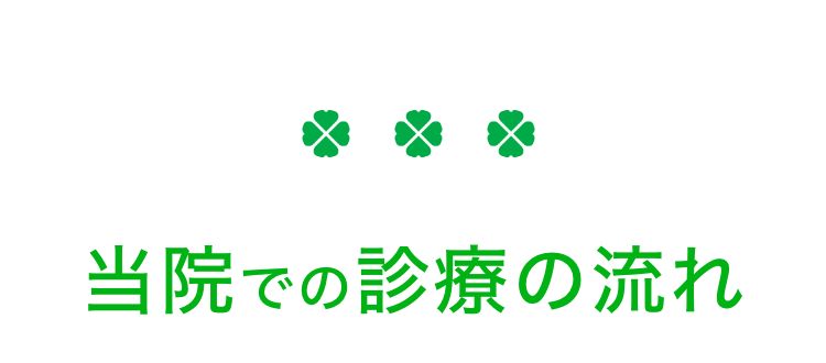 当院での診察の流れ